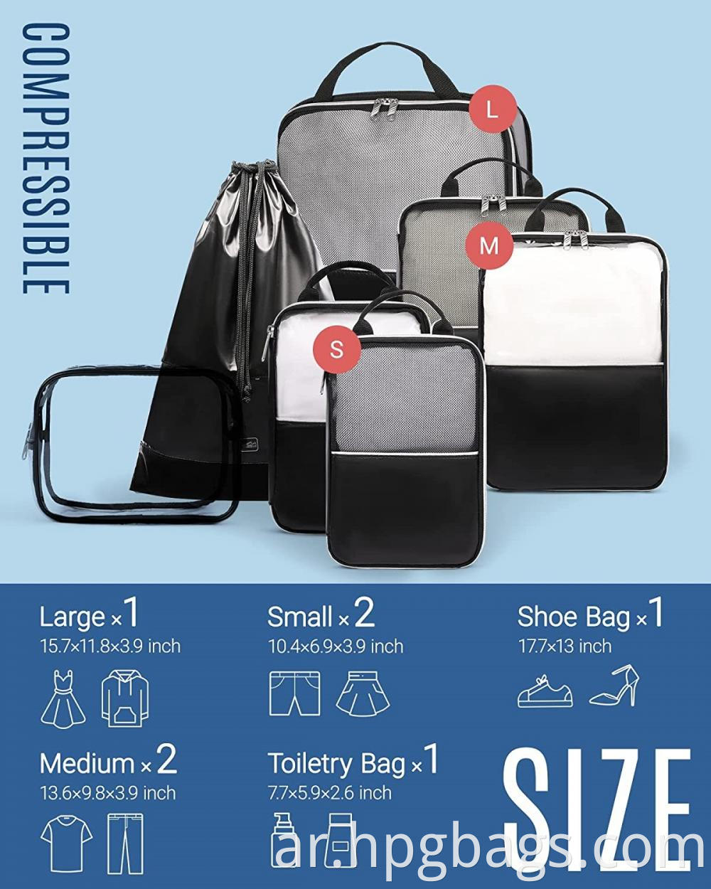 Travel Bags Organizer For Luggage